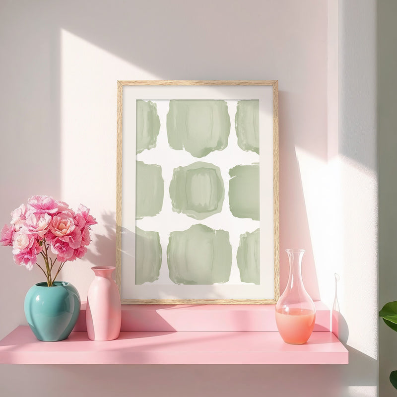 Misty Sage Pattern Print - Sage and Rose Prints