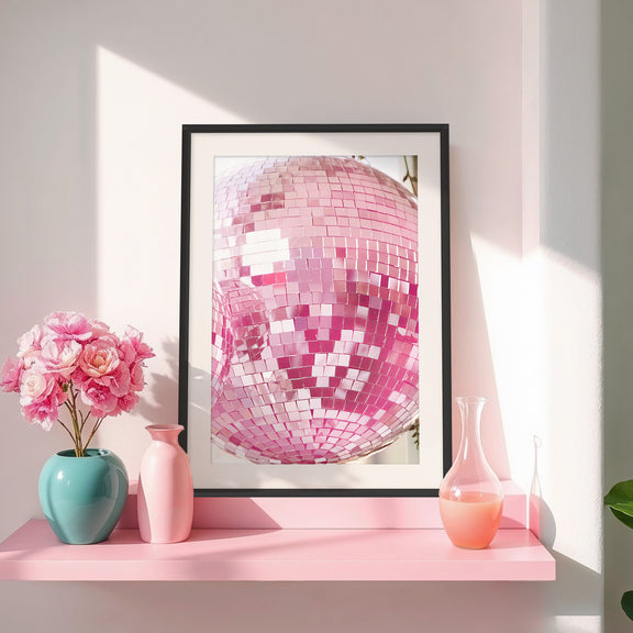 Pink Sparklecore Disco Ball Photo No1 - Sage and Rose Prints