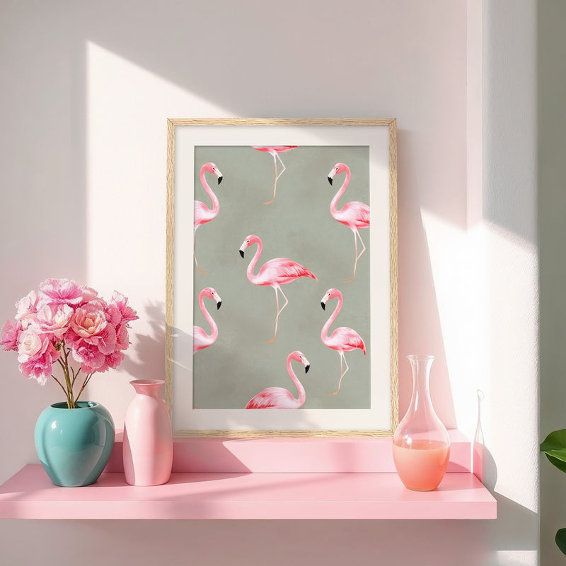 Flamingo Sage Print - Sage and Rose Prints