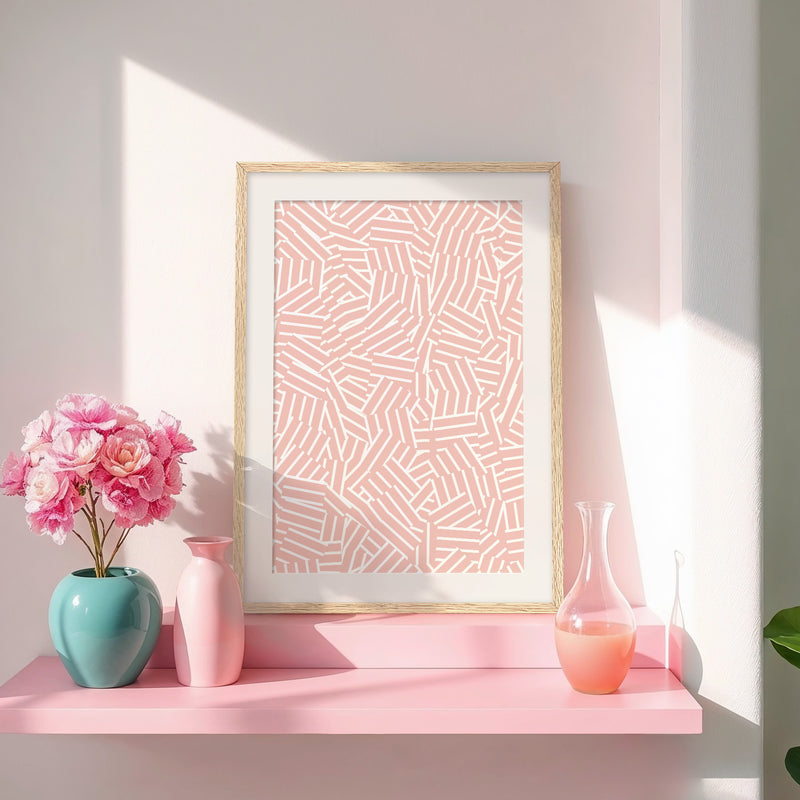 Maximalist Hash Pattern Print - Sage and Rose Prints