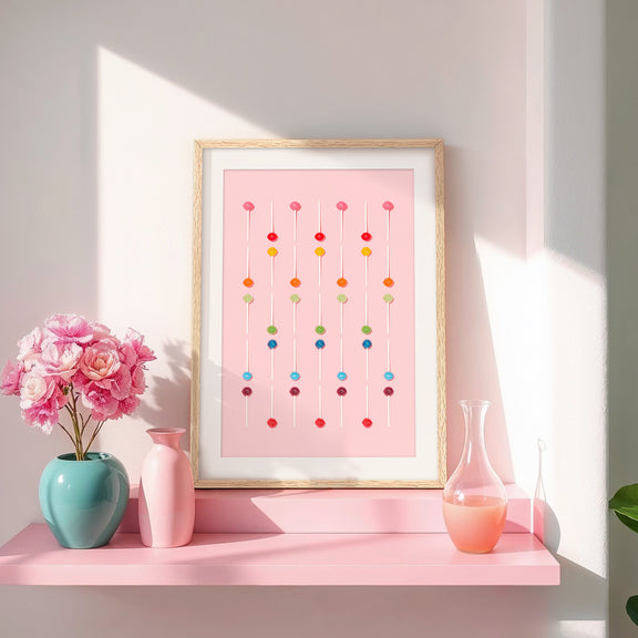 Blush Pink Lollipop Pattern Photo No1 - Sage and Rose Prints