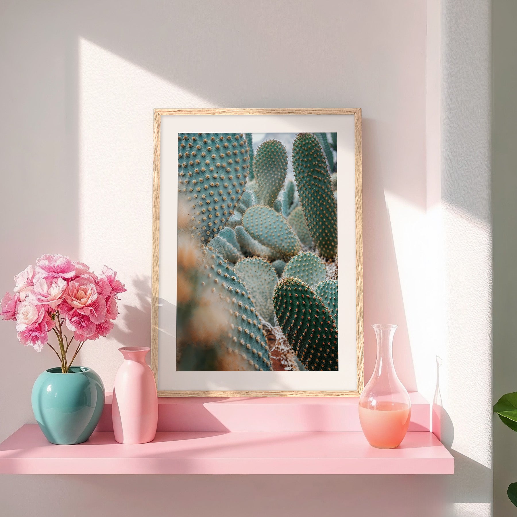 Prickly Pear Geometric Cactus Photo No2 - Sage and Rose Prints