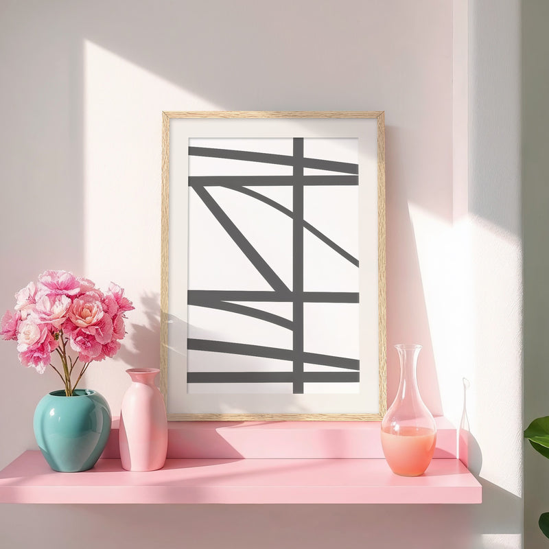 Minimalist Dove Grey Print - Sage and Rose Prints