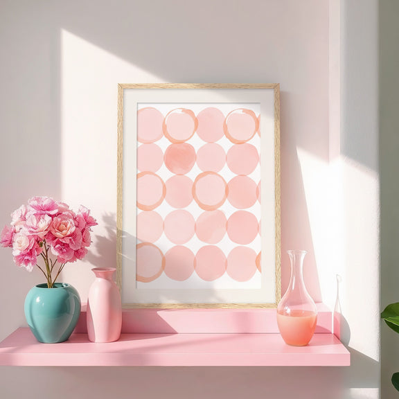 Dusty Rose Lattice Print - Sage and Rose Prints