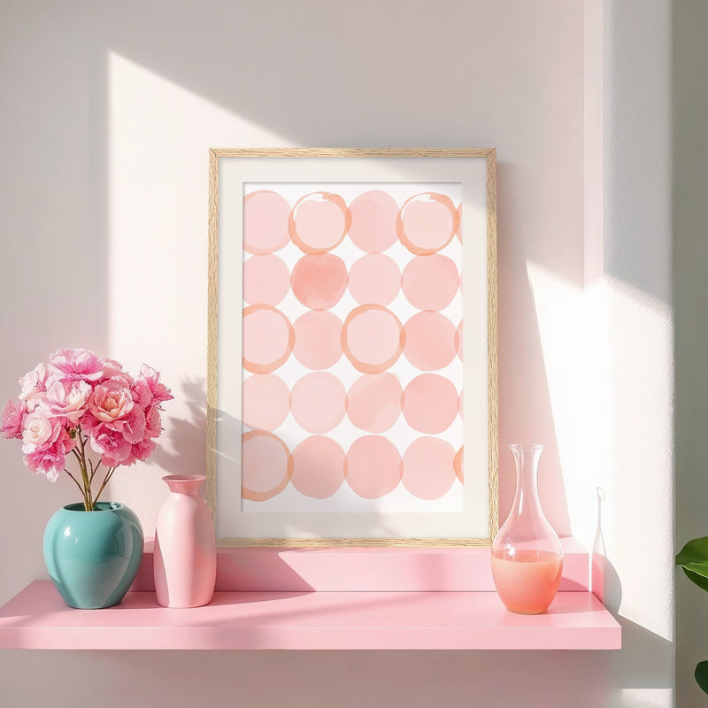 Dusty Rose Lattice Print - Sage and Rose Prints