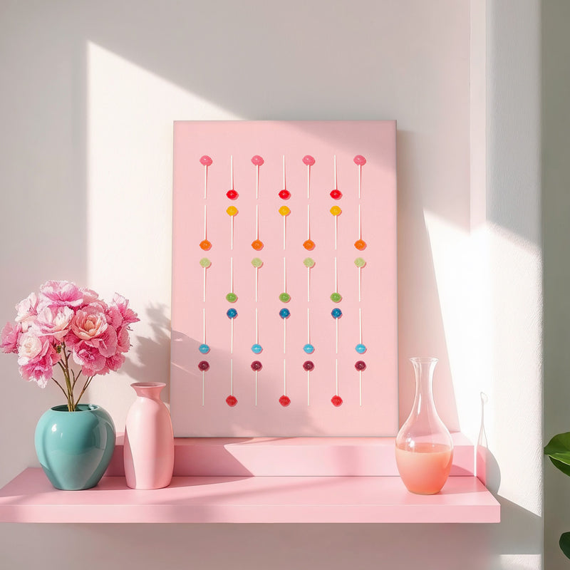 Blush Pink Lollipop Pattern Photo No1 - Sage and Rose Prints