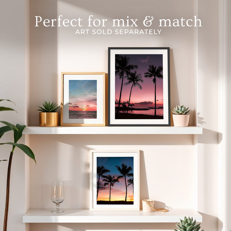 Bright Pink Sunset and Palm Trees Art - Sage and Rose Prints