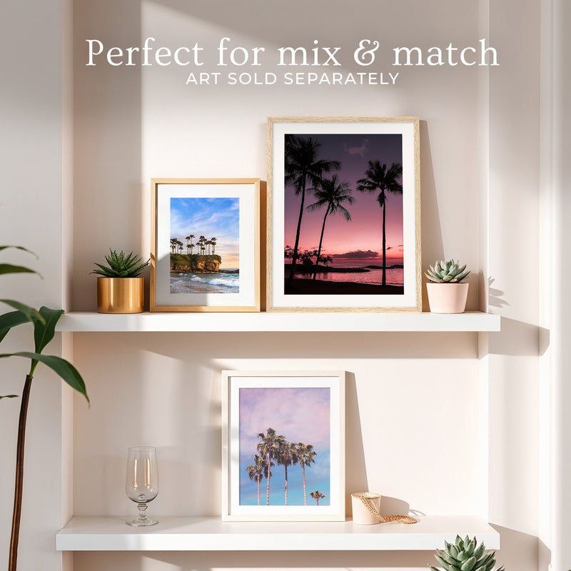 Bright Pink Sunset and Palm Trees Art - Sage and Rose Prints