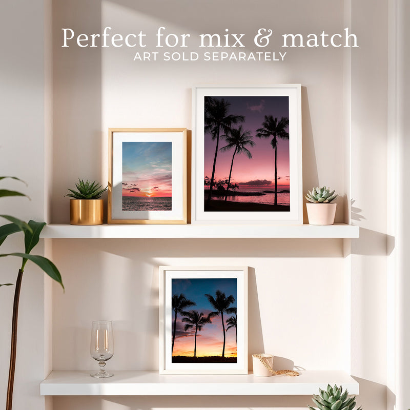Bright Pink Sunset and Palm Trees Art - Sage and Rose Prints