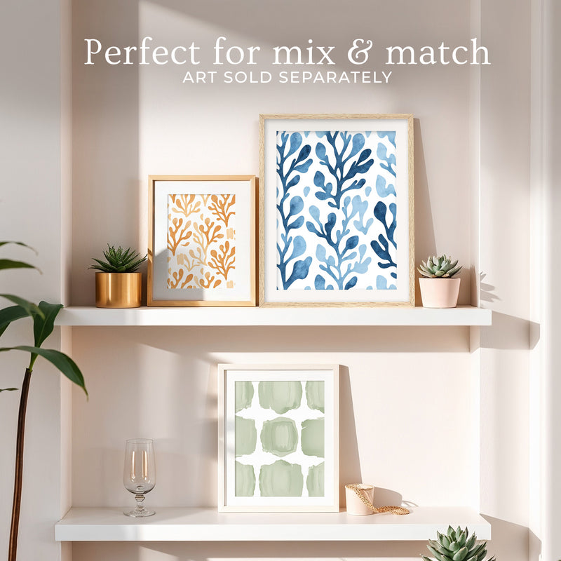 Coastal Blue Seaweed Print - Sage and Rose Prints