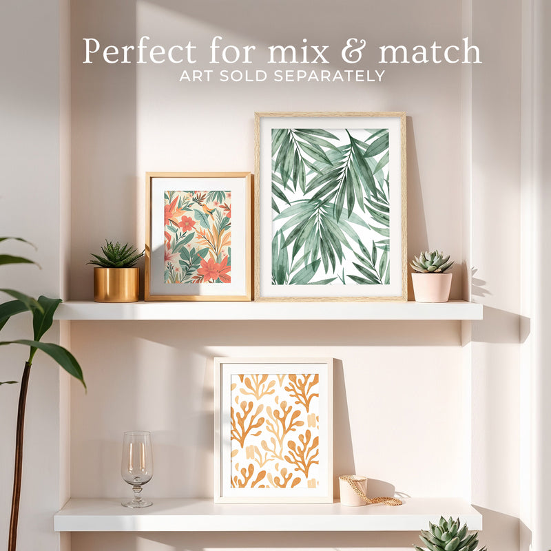 Muted Palm Watercolor Print - Sage and Rose Prints