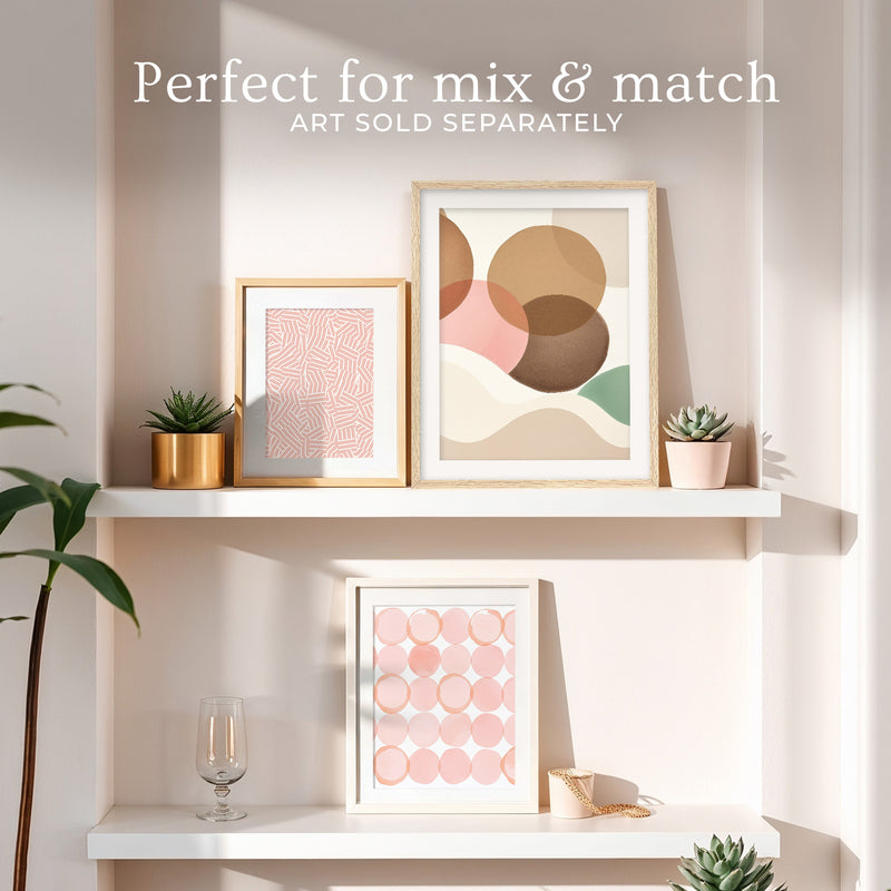 Sandstone and Pink Modern Art Print - Sage and Rose Prints