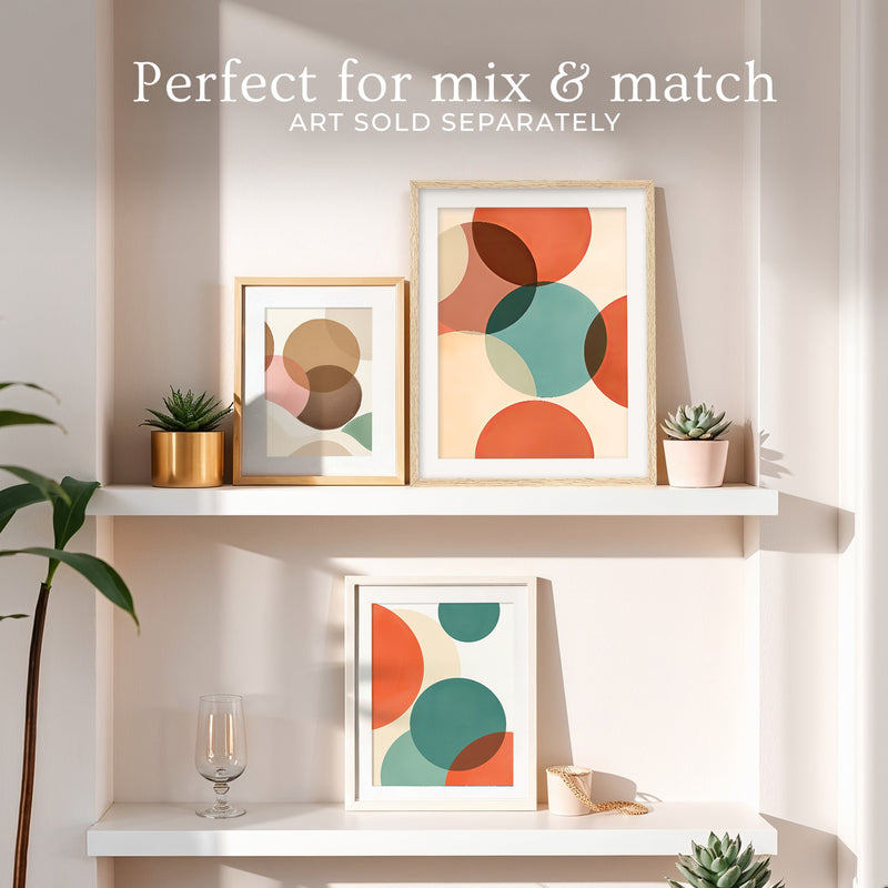 Vibrant Mid Century Circle Print - Sage and Rose Prints