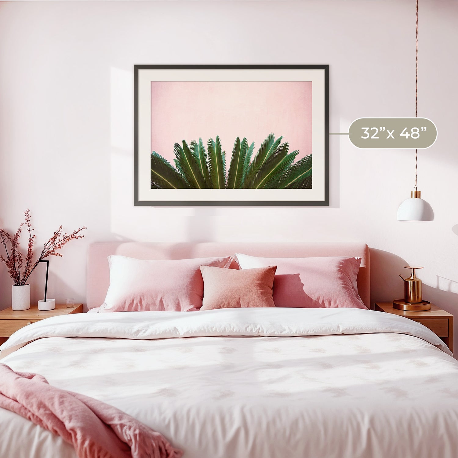 Tropical Leaves and Soft Pink - Sage and Rose Prints