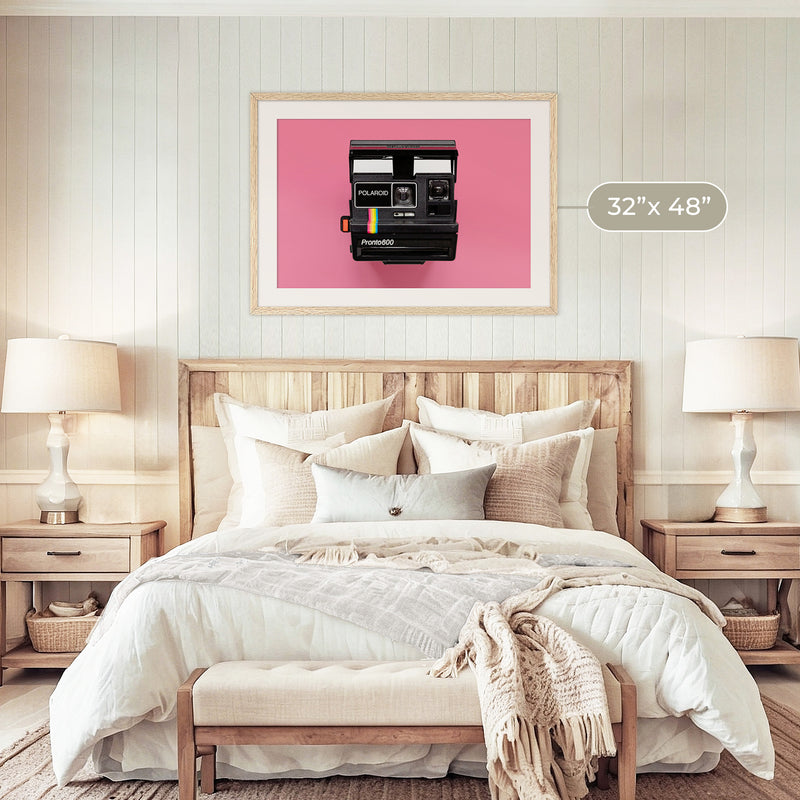 Retro Pink Camera Print - Sage and Rose Prints