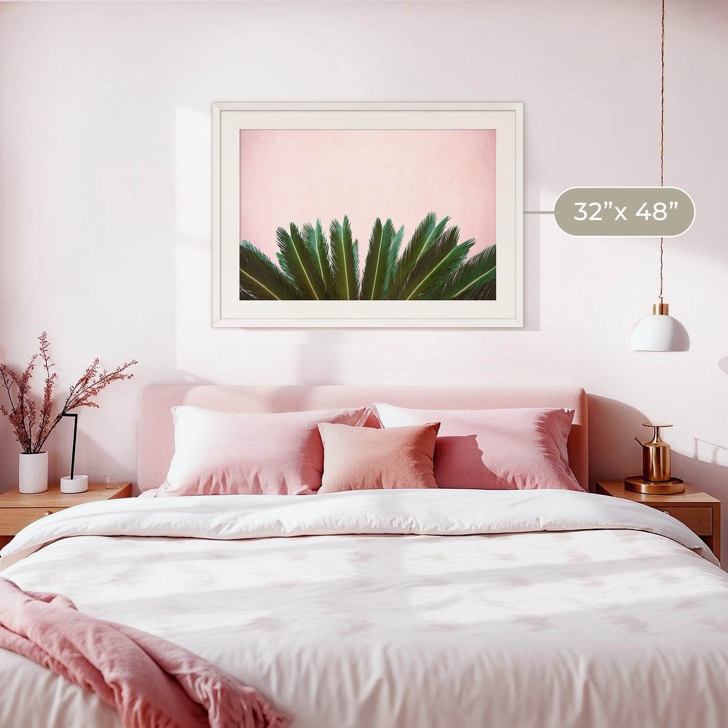 Tropical Leaves and Soft Pink - Sage and Rose Prints