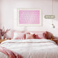 Pink Tile Wall Pattern Art - Sage and Rose Prints
