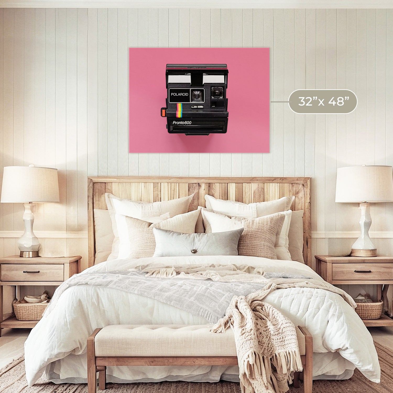 Retro Pink Camera Print - Sage and Rose Prints