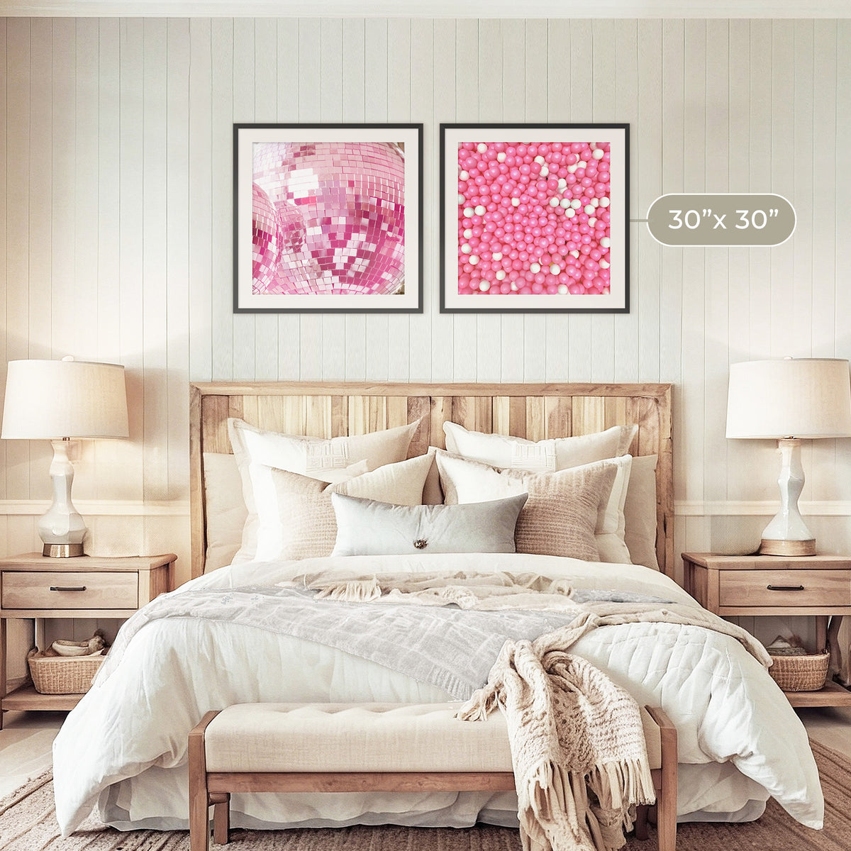 Cotton Candy Pink Dopamine Decor 2 Photo Set - Sage and Rose Prints