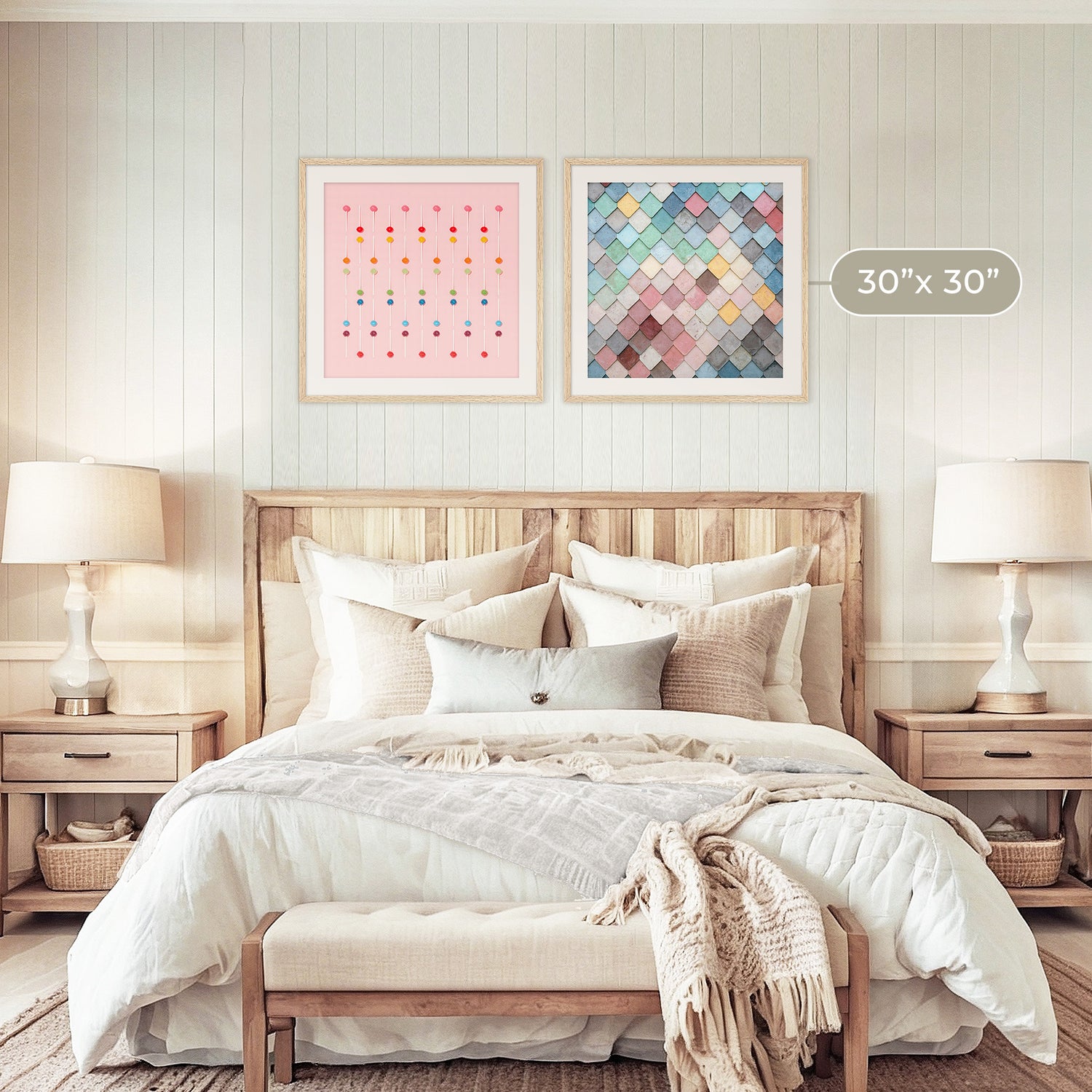 Soft Pink Shades Patterns 2 Photo Set - Sage and Rose Prints