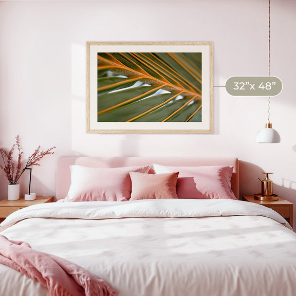 Geometric Leaf Pattern - Sage and Rose Prints