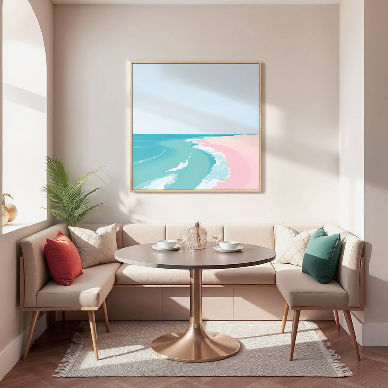 Minimalist Teal Tropical Painting - Sage and Rose Prints