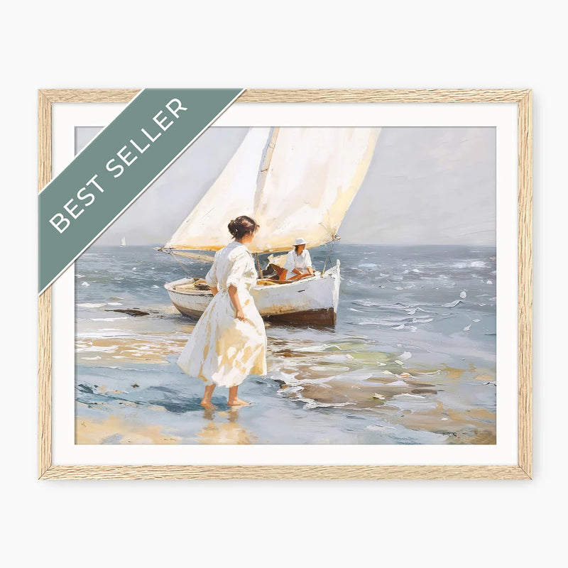 Sailboat Painting - Sage and Rose Prints