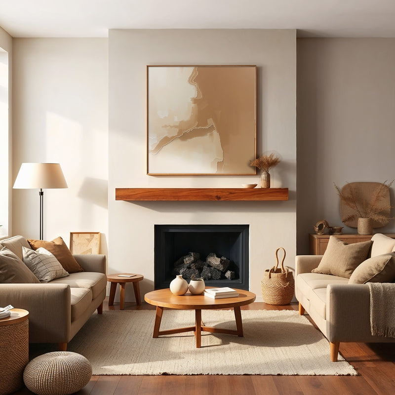 Earthy Japandi Abstract Painting - Sage and Rose Prints