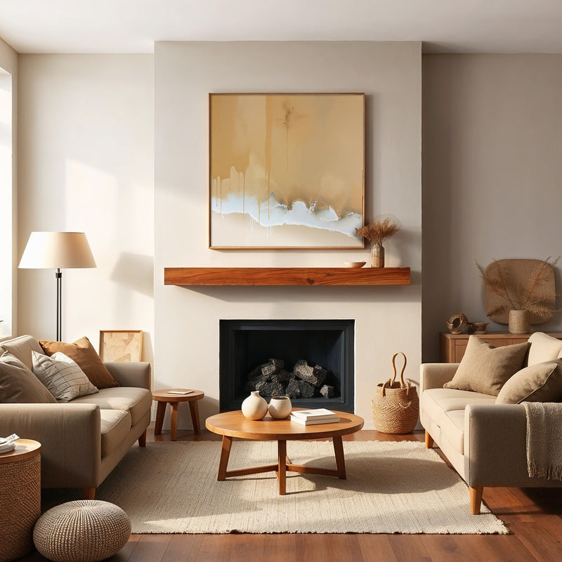 Abstract Minimalist in Earth Tones - Sage and Rose Prints