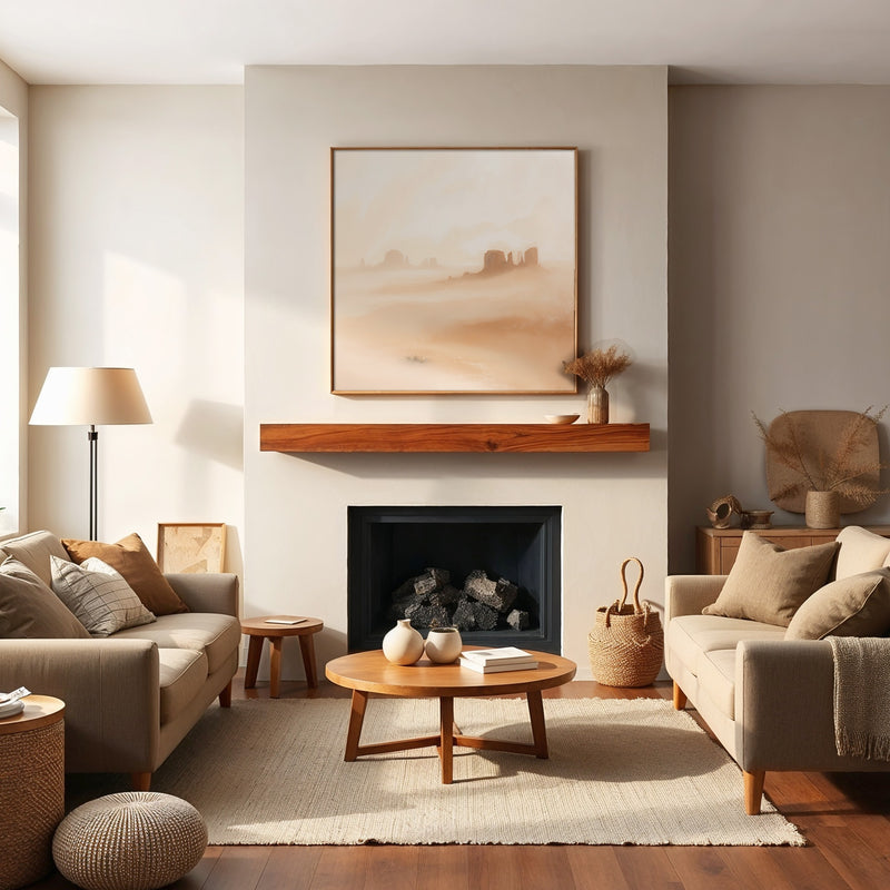 Muted Abstract Desert Landscape - Sage and Rose Prints