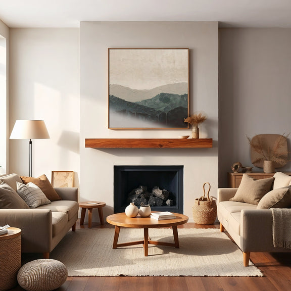 AK-13-abstract green mountain - Sage and Rose Prints