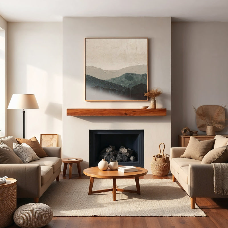 AK-13-abstract green mountain - Sage and Rose Prints