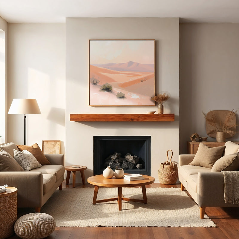 Pastel Purple Desert Landscape - Sage and Rose Prints