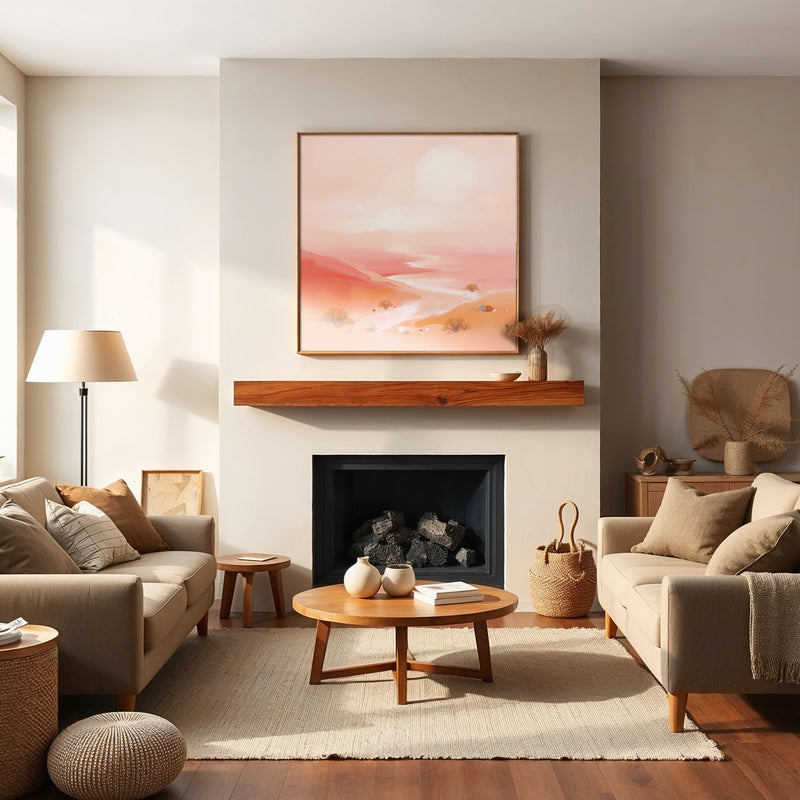 Peach and Orange Desert Art - Sage and Rose Prints