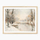 Misty Winter Landscape Painting - Sage and Rose Prints