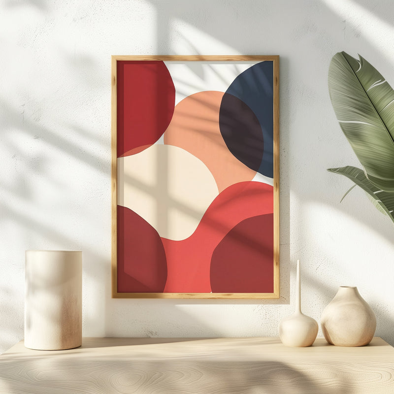 Deep Red Modern Print - Sage and Rose Prints