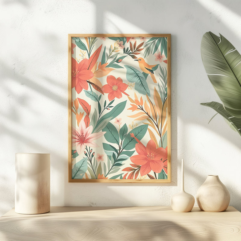 Bright Tropical Deco Prints - Sage and Rose Prints